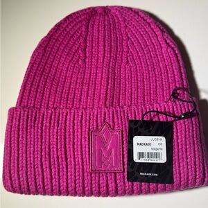 MACKAGE JUDE-M MAGENTA O/S - BRAND NEW UNISEX BEANIE HAT.